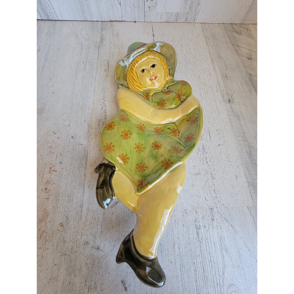 Italy woman dress decorative art plate vintage unique‎ kitchen home decor
